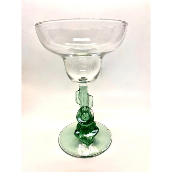 Siestaby CRISTAL D'ARQUES-DURAND Margarita Glass Green Cactus & Sombrero Figuri - Picture 4 of 4